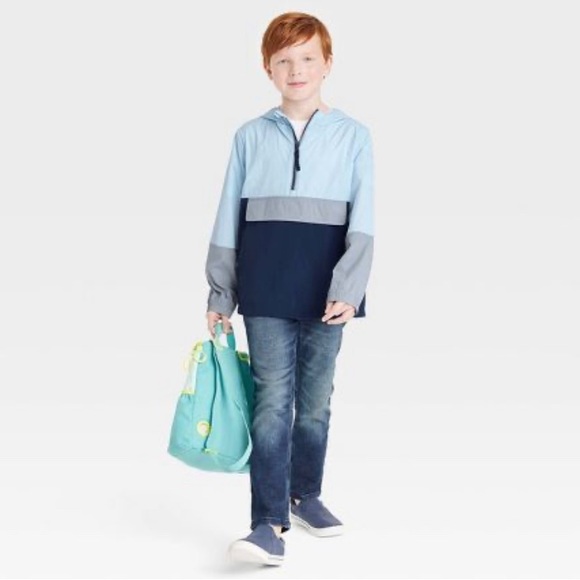 Boys' Popover Anorak Spring Windbreaker Jacket - Cat & Jack - Picture 4 of 6